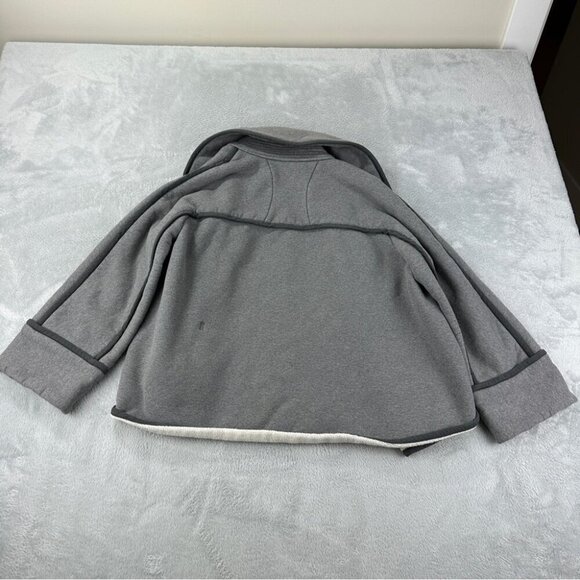 Kit & Ace Lululemon Gray Black Concordia Wrap Jacket Cotton Cashmere Women Sz 6 - Picture 5 of 16
